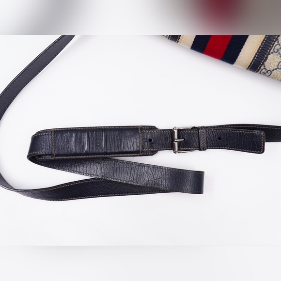 AS66❤️ GUCCI GG Plus Monogram Vintage Web Flap Messenger Bag - Picture 8 of 15